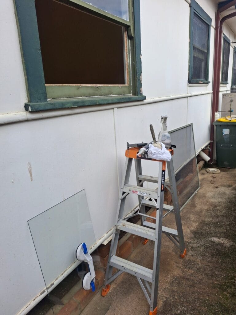 Window glass replacement on site